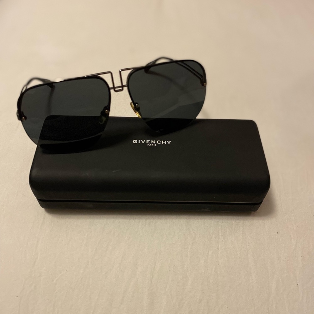Black and silver Givenchy unisex sunglasses